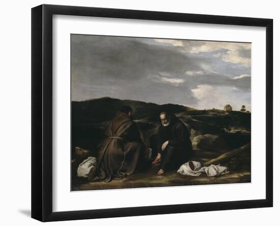 Two Monks in a Landscape, C.1645-null-Framed Giclee Print