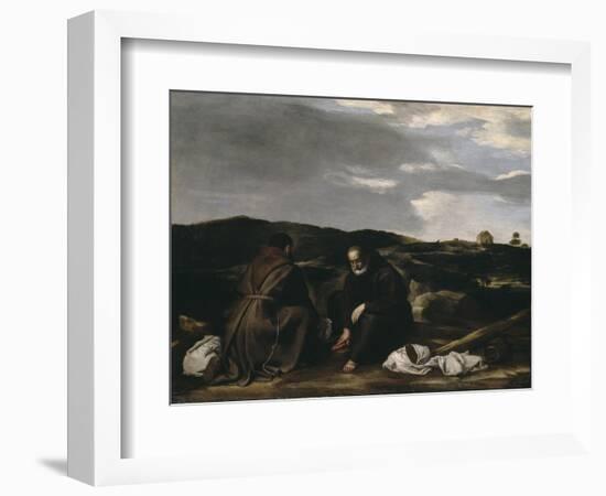 Two Monks in a Landscape, C.1645-null-Framed Giclee Print