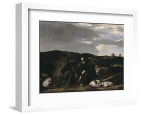 Two Monks in a Landscape, C.1645-null-Framed Giclee Print