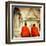 Two Monks In Thai Temple - Artistic Toned Picture In Retro Style-Maugli-l-Framed Art Print