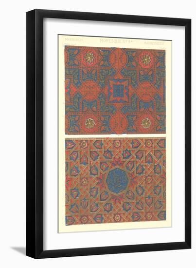 Two Mosaic Tile Patterns-null-Framed Art Print