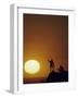 Two Mountain Climbers at Sunset-null-Framed Photographic Print