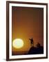 Two Mountain Climbers at Sunset-null-Framed Photographic Print