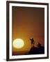 Two Mountain Climbers at Sunset-null-Framed Photographic Print