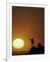 Two Mountain Climbers at Sunset-null-Framed Photographic Print