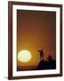 Two Mountain Climbers at Sunset-null-Framed Photographic Print