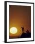 Two Mountain Climbers at Sunset-null-Framed Photographic Print