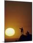 Two Mountain Climbers at Sunset-null-Mounted Photographic Print