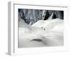 Two Mountain Hikers are Dwarfed by the Winter Landscape of the Formazza Valley-null-Framed Photographic Print