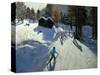 Two Mountain Huts, Pleney, Morzine-Andrew Macara-Stretched Canvas