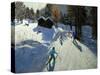 Two Mountain Huts, Pleney, Morzine-Andrew Macara-Stretched Canvas