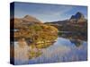 Two Mountains of Suilven and Canisp From Loch Druim Suardalain, Sutherland, North West Scotland-Neale Clarke-Stretched Canvas