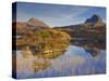 Two Mountains of Suilven and Canisp From Loch Druim Suardalain, Sutherland, North West Scotland-Neale Clarke-Stretched Canvas