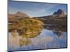 Two Mountains of Suilven and Canisp From Loch Druim Suardalain, Sutherland, North West Scotland-Neale Clarke-Mounted Photographic Print