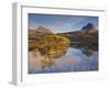 Two Mountains of Suilven and Canisp From Loch Druim Suardalain, Sutherland, North West Scotland-Neale Clarke-Framed Photographic Print