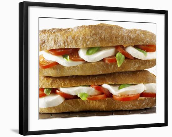 Two Mozzarella and Tomato Baguettes-Paul Williams-Framed Photographic Print