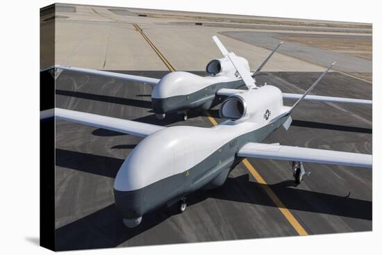 Two Mq-4C Triton Unmanned Aerial Vehicles on the Tarmac-null-Stretched Canvas