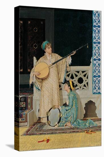 Two Musician Girls, Second Half of the 19th C-Osman Hamdi Bey-Stretched Canvas