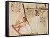 Two Musicians, from the Tomb of Rekhmire, New Kingdom (Wall Painting)-null-Framed Stretched Canvas