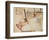 Two Musicians, from the Tomb of Rekhmire, New Kingdom (Wall Painting)-null-Framed Giclee Print