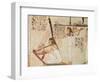 Two Musicians, from the Tomb of Rekhmire, New Kingdom (Wall Painting)-null-Framed Giclee Print