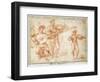 Two Musicians playing a Chiatarrone and a Violin, with a Subsidiary Study of the Second Musician-Jacopo Confortini-Framed Premium Giclee Print