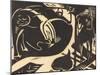 Two Mythical Animals (Zwei Fabeltiere), 1914-Franz Marc-Mounted Giclee Print