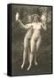 Two Naked Women Dancing Outdoors-null-Framed Stretched Canvas