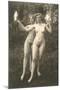 Two Naked Women Dancing Outdoors-null-Mounted Art Print