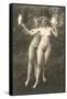 Two Naked Women Dancing Outdoors-null-Framed Stretched Canvas