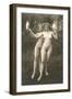 Two Naked Women Dancing Outdoors-null-Framed Art Print