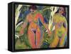 Two Naked Women in a Wood; Zwei Nackte Frauen Im Wald-Ernst Ludwig Kirchner-Framed Stretched Canvas