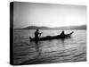 Two Native Americans with Canoe, Circa 1906-Asahel Curtis-Stretched Canvas