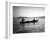 Two Native Americans with Canoe, Circa 1906-Asahel Curtis-Framed Giclee Print