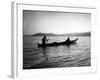 Two Native Americans with Canoe, Circa 1906-Asahel Curtis-Framed Giclee Print