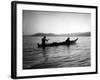 Two Native Americans with Canoe, Circa 1906-Asahel Curtis-Framed Giclee Print