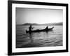 Two Native Americans with Canoe, Circa 1906-Asahel Curtis-Framed Giclee Print