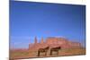 Two Navajo Horses, Monument Valley Navajo Tribal Park, Utah, United States of America-Peter Barritt-Mounted Photographic Print