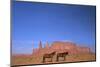 Two Navajo Horses, Monument Valley Navajo Tribal Park, Utah, United States of America-Peter Barritt-Mounted Photographic Print