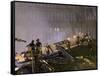 Two New York Firefighters View the Smoldering Rubble-null-Framed Stretched Canvas