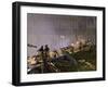 Two New York Firefighters View the Smoldering Rubble-null-Framed Premium Photographic Print