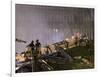 Two New York Firefighters View the Smoldering Rubble-null-Framed Photographic Print