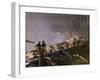 Two New York Firefighters View the Smoldering Rubble-null-Framed Photographic Print