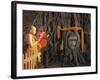 Two Novice Buddhist Monks with Offerings, Unesco World Heritage Site, Central Thailand-Gavin Hellier-Framed Photographic Print