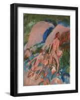 Two Nude Figures in a Landscape, 1913-Ernst Ludwig Kirchner-Framed Giclee Print