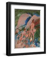 Two Nude Figures in a Landscape, 1913-Ernst Ludwig Kirchner-Framed Giclee Print