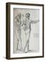 ''Two Nude Male Studies, Given by Raphael to Durer' 1515, (1912)-Raphael-Framed Giclee Print