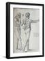 ''Two Nude Male Studies, Given by Raphael to Durer' 1515, (1912)-Raphael-Framed Giclee Print