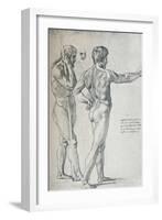 ''Two Nude Male Studies, Given by Raphael to Durer' 1515, (1912)-Raphael-Framed Giclee Print