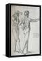 ''Two Nude Male Studies, Given by Raphael to Durer' 1515, (1912)-Raphael-Framed Stretched Canvas